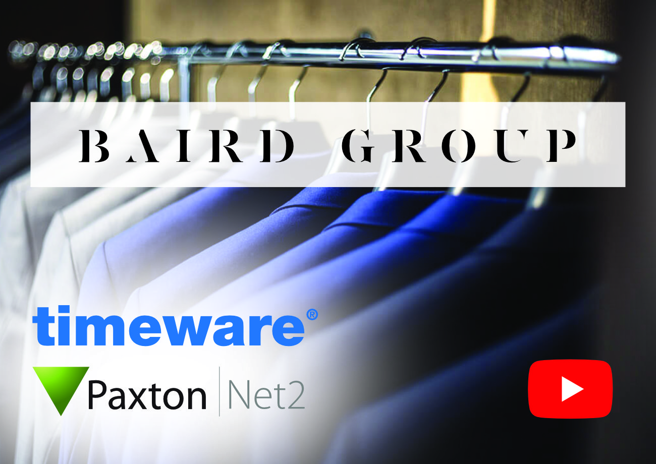 view timeware, Paxton Net2 and Baird Group case study on YouTube